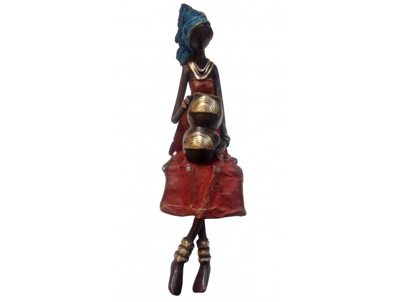 Soška bronzová – žena sedící / různé druhy