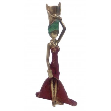 Soška bronzová – africká žena, jemný obrys