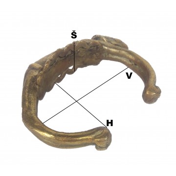 Dogonský bronzový náramek