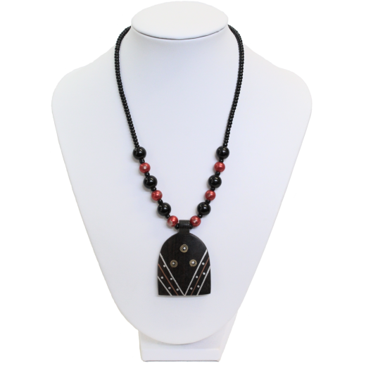 Tuarežský náhrdelník s ebenový přívěskem