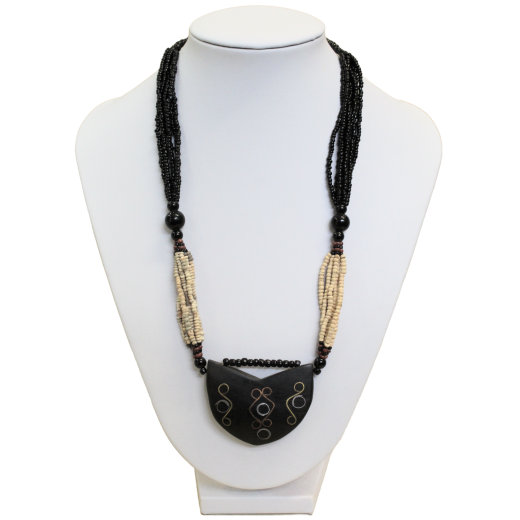 Tuarežský náhrdelník s ebenovým přívěsek