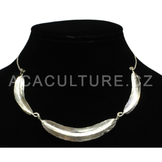 Postříbřený náhrdelník Fulani
