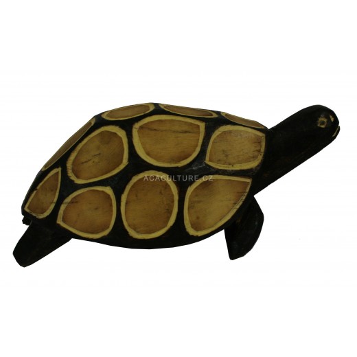 Dřevěná soška želva 16 cm