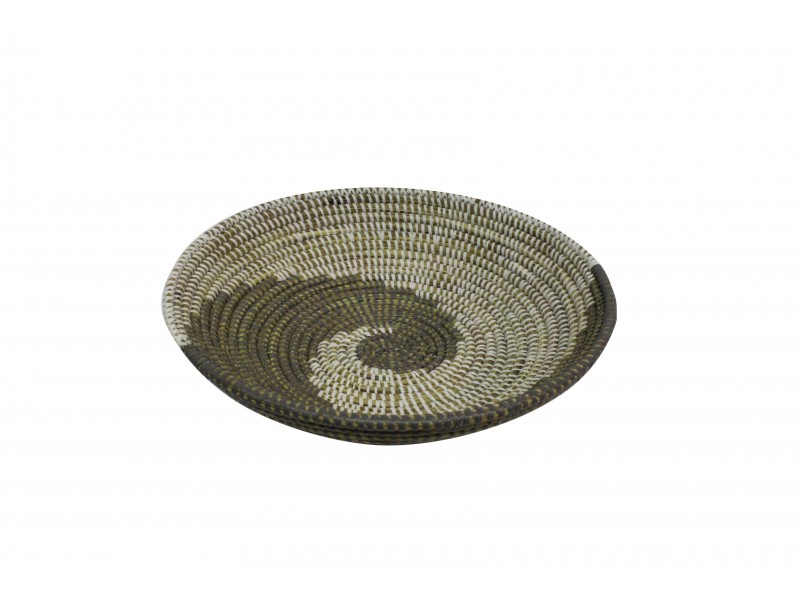 africký košík - ošatka z pletených palmových listů