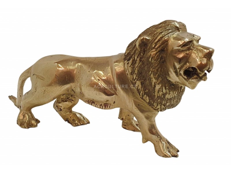 Africká bronzová soška Lev