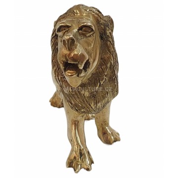 Africká bronzová soška Lev