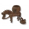 Bronzová dóza-bronzová krabička-bronzová nádoba-dogonský bronz-africké umění-kmenové umění-artefakt-bronzová soška-stylová dekor