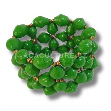Náramek víceřadý Upcyklovaný papír-ekologické šperky-recyklované papírové korálky-africké šperky-africká prodejna Praha