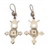 Postříbřené náušnice-tuarežský kříž-Jižní kříž-africké šperky-tuarežské šperky-berberské šperky-nomádi-boho styl-etno