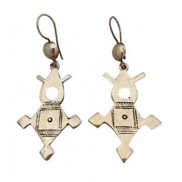 Postříbřené náušnice-tuarežský kříž-Jižní kříž-africké šperky-tuarežské šperky-berberské šperky-nomádi-boho styl-etno