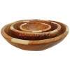 Sada misek z olivového dřeva-kulatá miska-dřevěná mísa-dřevěná kuchyňská potřeba-dřevěná servírovací miska-africké umění