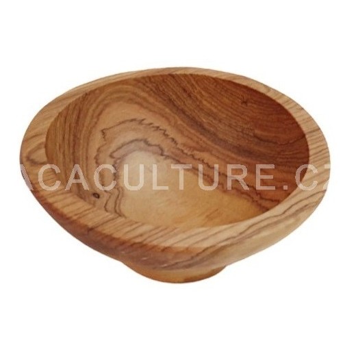 Kulatá miska z olivového dřeva-dřevěná mísa-kuchyňský doplněk-africké umění