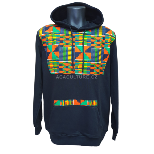 Stylová a pohodlná unisex mikina Kitenge s kapucí