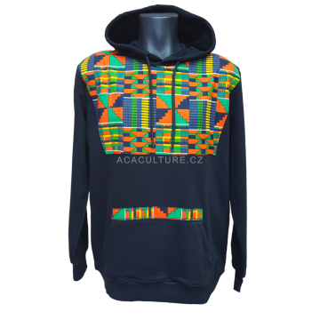Unisex mikina Kitenge s kapucí s ručně šitým africkým vzorem| Síya