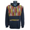 Unisex mikina Kitenge s kapucí s ručně šitým africkým vzorem