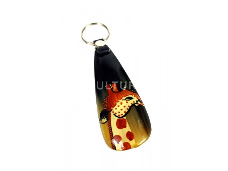 Klíčenka z rohoviny - zebra