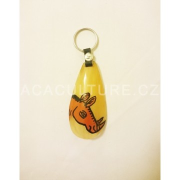 Klíčenka z rohoviny - zebra